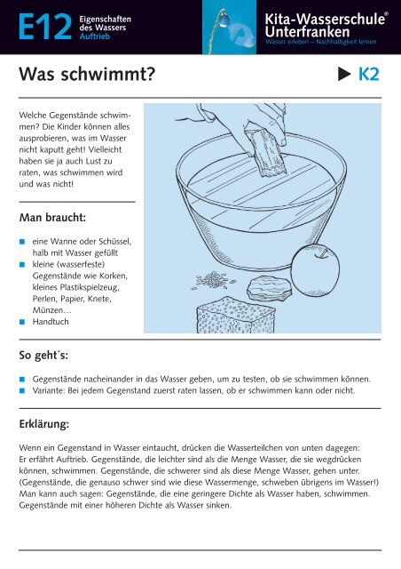 Kita-Wasserschule® Unterfranken - Aktion Grundwasserschutz