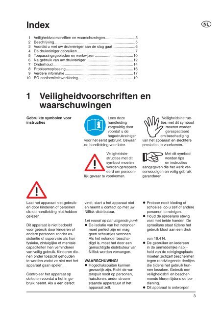 Handleiding - Nilfisk PARTS - Nilfisk-Advance