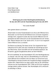 Rede zum Haushalt 2013 des ersten Beigeordneten und - Stadt Kaarst