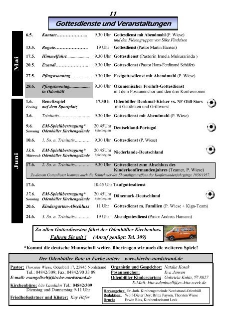 Mai 2012 - Ev.-luth. Kirchengemeinde Nordstrand-Odenbüll