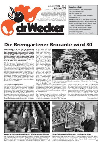 Die Bremgartener Brocante wird 30 - DigiBern