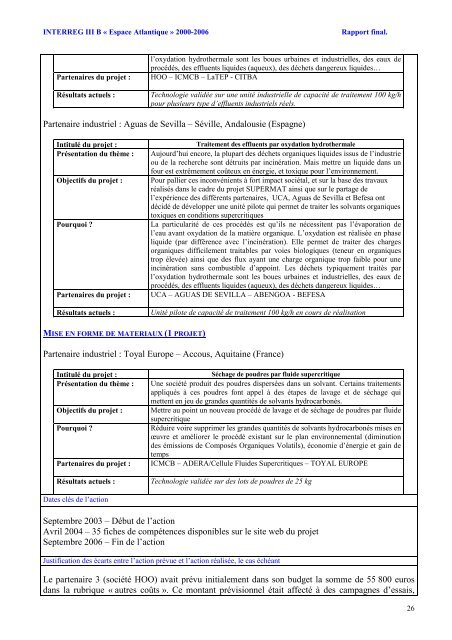 formulaire de rapport final formulaire de rapport final