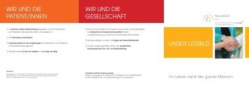 Folder Leitbild - Landesnervenklinik Wagner-Jauregg
