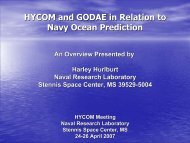HYCOM and GODAE in Relation to Navy Ocean Prediction