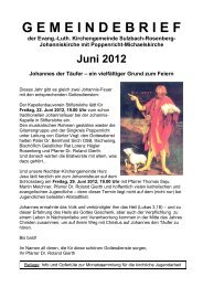 Juni - Johanniskirche Rosenberg