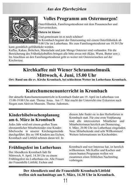 März/April/Mai 2008 - Evangelische Kirchengemeinde Krombach