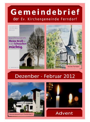 Gemeindebrief - Evangelische Kirchengemeinde Ferndorf