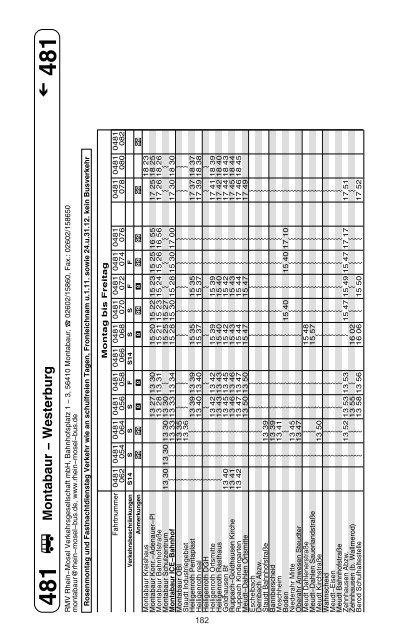 aktuellen Fahrplan - Westerwald-ÖPNV