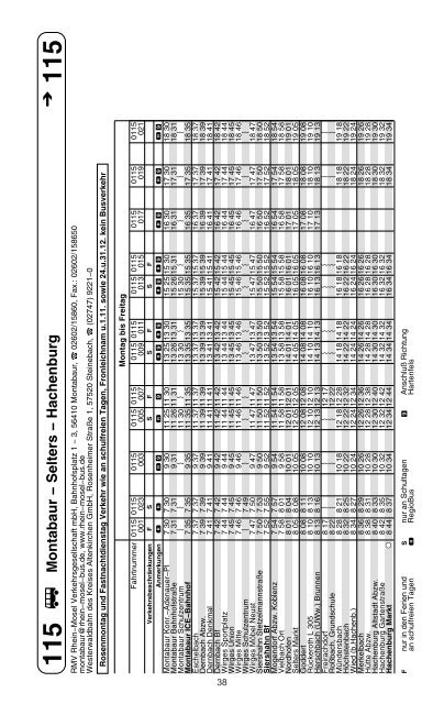 aktuellen Fahrplan - Westerwald-ÖPNV