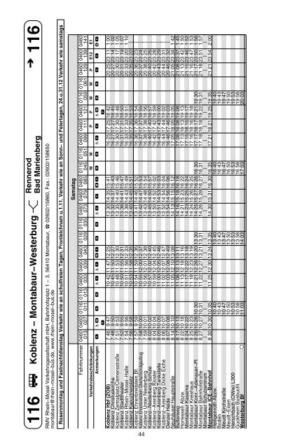 aktuellen Fahrplan - Westerwald-ÖPNV