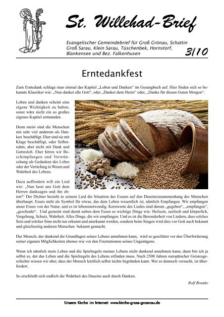 Brief Ausgabe 3/10 - Ev.-Luth. Kirchengemeinde St.Willehad