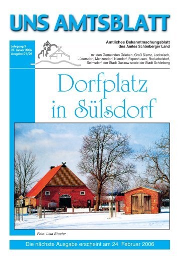 Die nächste Ausgabe erscheint am 24. Februar 2006 - Selmsdorf live