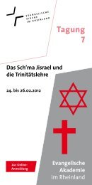 Das Sch'ma Jisrael und die - Evangelische Akademie im Rheinland