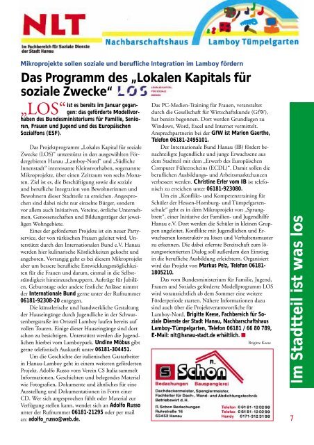 Sommer 2005 (pdf, 998 KB) - Evangelische Kreuzkirche Hanau