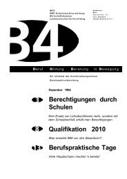 Berechtigungen durch Schulen Qualifikation 2010 Berufspraktische ...