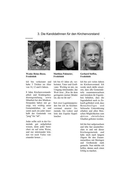Kandidatinnen und Kandidaten KV-Wahl 2012 - Ev.-luth. Trinitatis ...