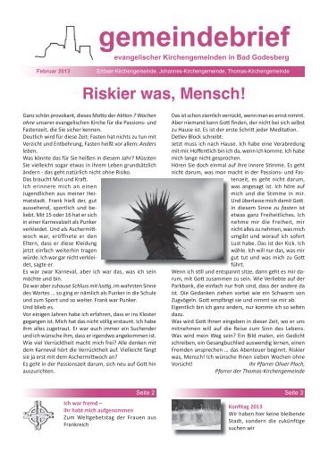 Die aktuelle Ausgabe: Februar 2013 - Johannes-Kirchengemeinde ...
