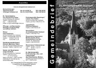 Gemeindebrief April und Mai - Kirchengemeinde Sulzbach