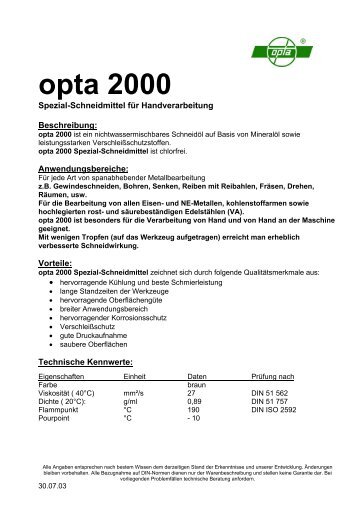 opta 2000 - KAYSER GmbH