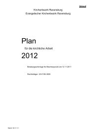 Plan 2012 - Evangelischer Kirchenbezirk Ravensburg