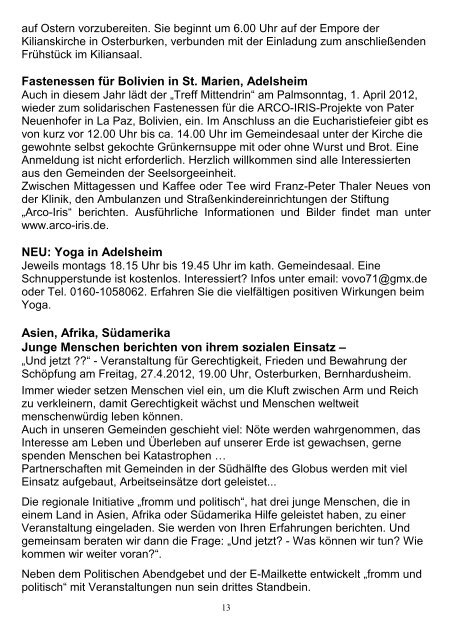 Messintentionen - Seelsorgeeinheit Adelsheim-Osterburken-Seckach