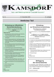 Amtsblatt, Monat November 2009 - Kamsdorf