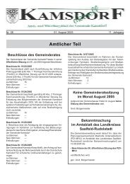 Amtsblatt, Monat August 2005 - Kamsdorf