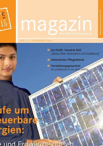 Berufe um erneuerbare Energien: - Planet Beruf.de