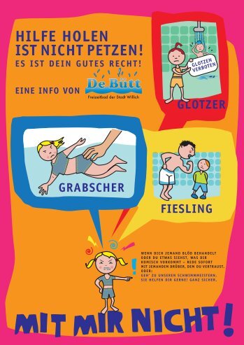 Flyer "Hilfe holen ist nicht petzen" - Stadt Willich