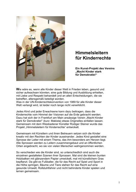 Himmelsleiter für Kinderrechte - Studienseminar GHRF