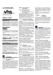 vhs GÜNTERSLEBEN - Gemeinde Güntersleben