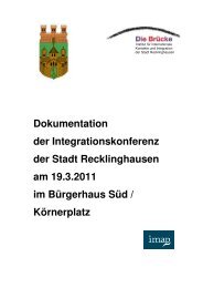 Dokumentation der Integrationskonferenz der Stadt Recklinghausen ...