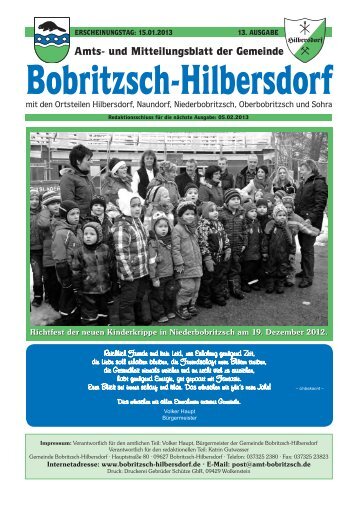 Amts- und Mitteilungsblatt der Gemeinde - Gemeinde Hilbersdorf