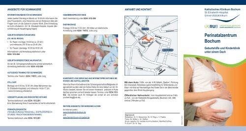 Perinatalzentrum Bochum - Klinik für Kinder- und Jugendmedizin