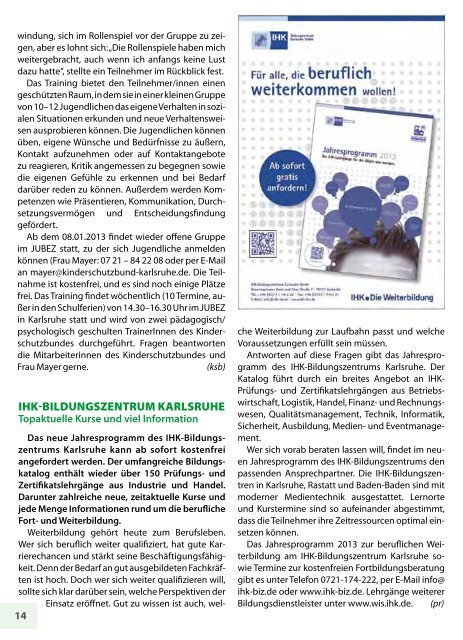 Bürgerzeitschrift - BzK online: Karlsruhe