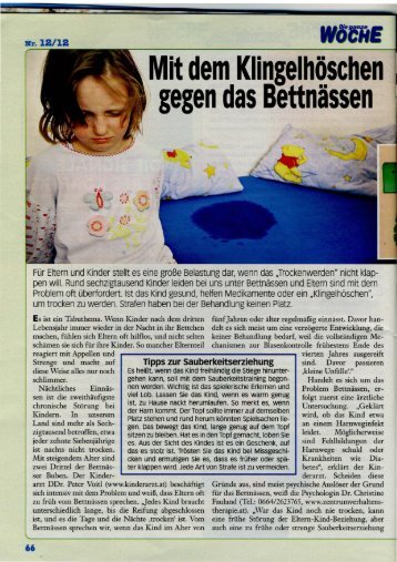 , Mit dem Klingelhöschen ) gegen das Bettnässen - Dr. Peter Voitl