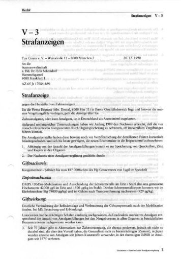 Amalgam Strafanzeigen Patienten Bilder [PDF; 2,6 MB