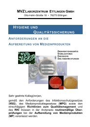 HYGIENE UND QUALITÄTSSICHERUNG - Laborzentrum Ettlingen