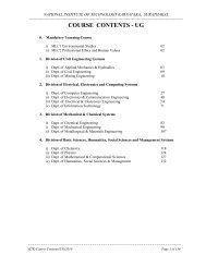 course contents - ug - National Institute of Technology Karnataka