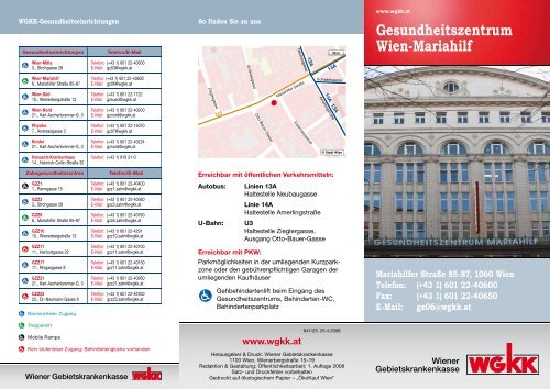 Gesundheitszentrum Wien-Mariahilf - Wiener Gebietskrankenkasse