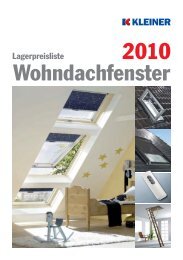 Dachwohnfenster - Konrad Kleiner GmbH & Co. KG