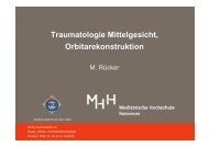 Traumatologie Mittelgesicht, Orbitarekonstruktion Traumatologie ...