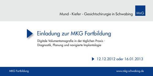 Einladung zur MKG Fortbildung - Dr. Dr. Roth und M. Morche Zahn ...