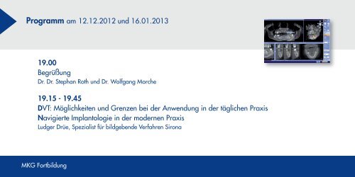 Einladung zur MKG Fortbildung - Dr. Dr. Roth und M. Morche Zahn ...