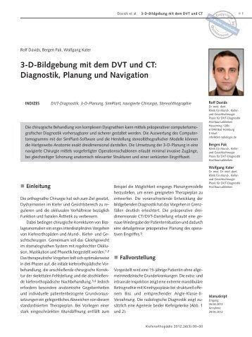 3-D-Bildgebung mit dem DVT und CT - SimPlant Academy