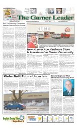 Kiefer Built Future Uncertain New Kramer Ace ... - Garner Leader