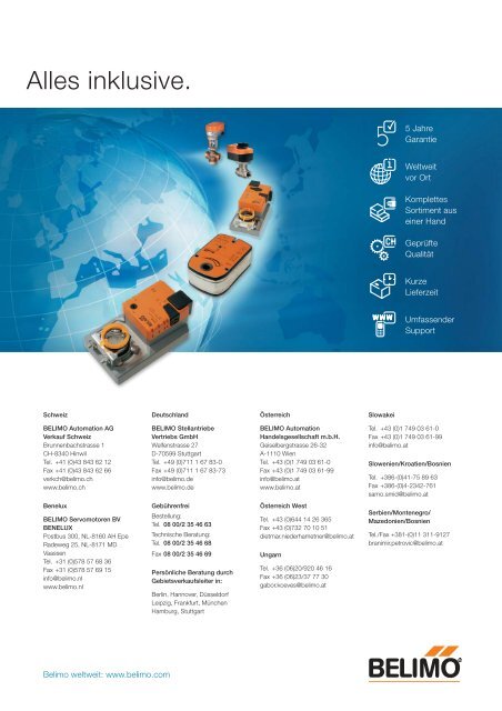 MP-Bus Projekte Europa - Belimo