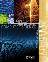 Annual Report 2006-07 - Department of Computer Science, Purdue ...