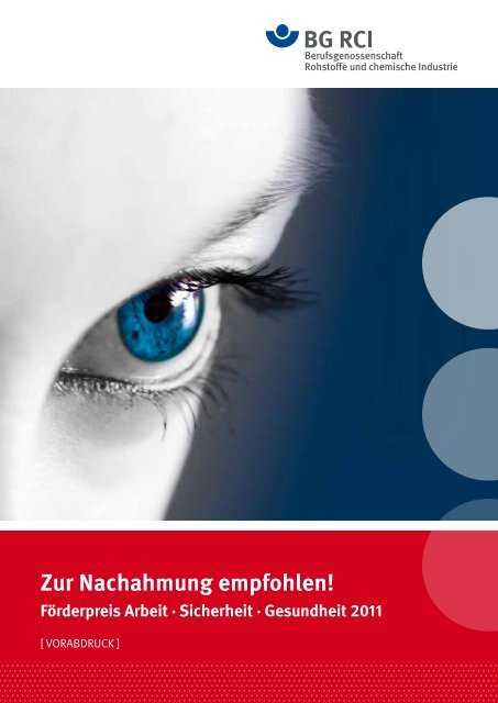 Zur Nachahmung empfohlen! - Förderpreis Arbeit - Sicherheit