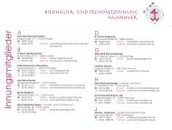 Innungsmitglieder - Bildhauer und Steinmetzinnung Hannover